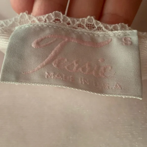 vintage 80’s lace trim pink camisole size S - Picture 5 of 6